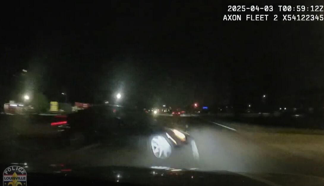 Dashcam released in fatal crash involving LMPD officer responding without lights, siren